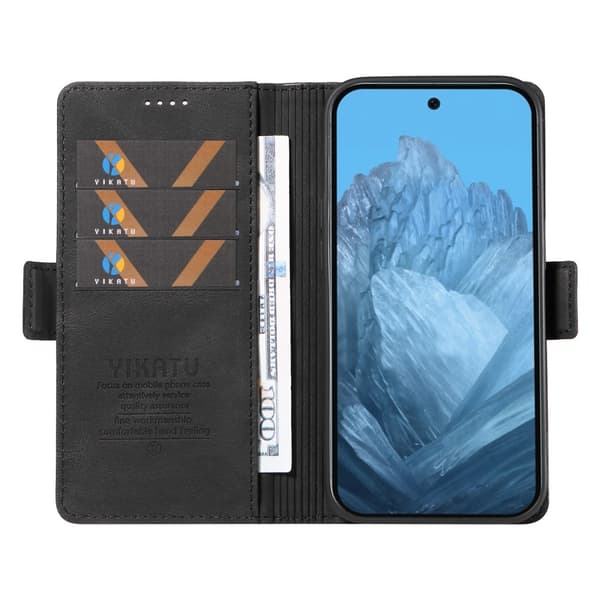 YIKATU støtsikker deksel for Google Pixel 9 / Pixel 9 Pro med hudvennlig overflate Black