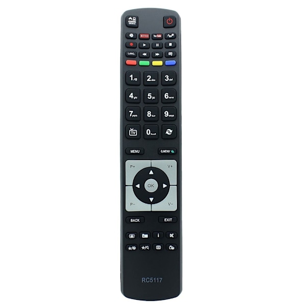 Fjärrkontroll Ersättning för RC5117 För Hitachi TV Svart