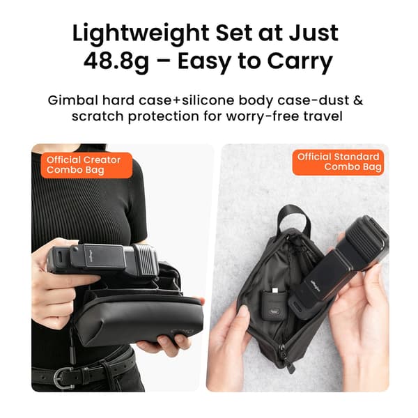 3-i-1-beskyttelsesetui/-deksel til DJI Osmo Pocket 4-actionkamera Black
