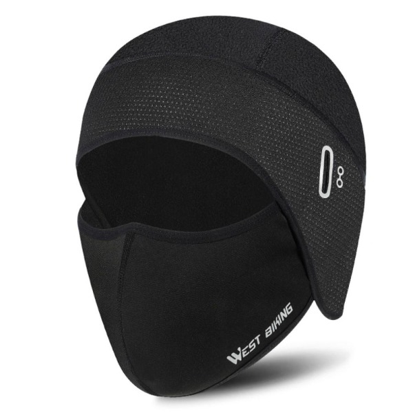 Winter Balaclava Face Cover Thermal Cap Windproof Fleece Black one size