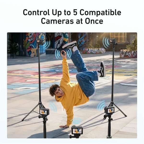 Fjärrkontroll För DJI Osmo 360 / Action 4 / 5 Pro / 6 Bluetooth Färgskärm Svart