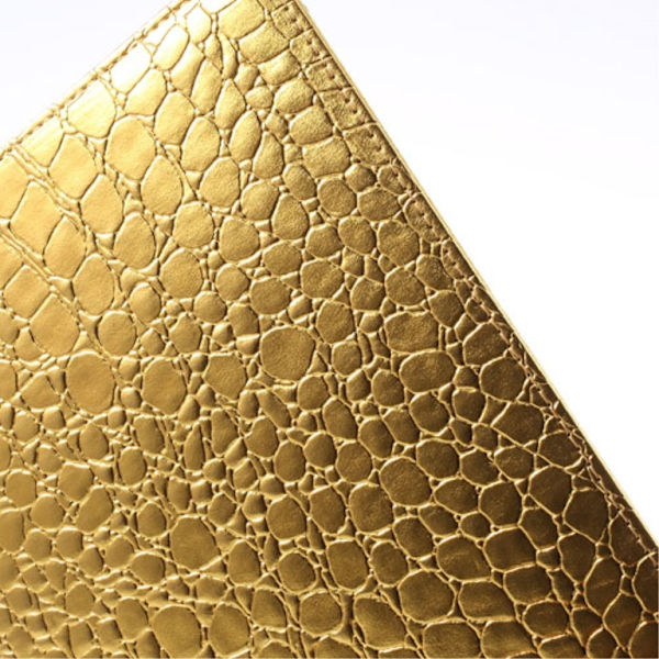 Fodral iPad Air / iPad 9.7 2017 & 2018 360 rotation Krokodil Guld Guld