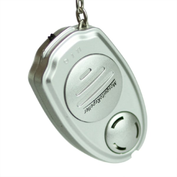 Ultraljud Anti Mygg Insekt Repellent Repeller med nyckelring Silver