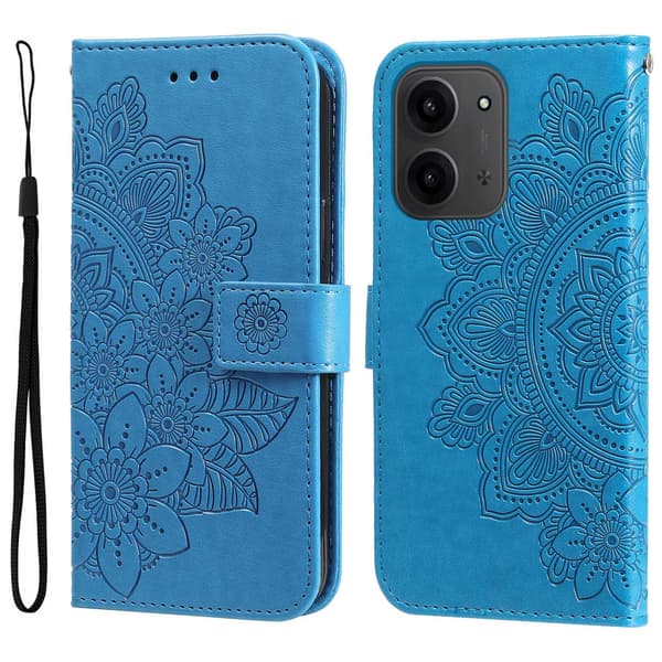 For Xiaomi Redmi 15C Stativdeksel Mandala Lommebokdeksel Blue