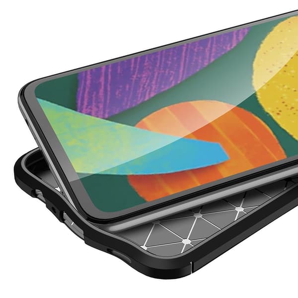 Samsung Galaxy A03s TPU Deksel Litchi Texture - Svart Black