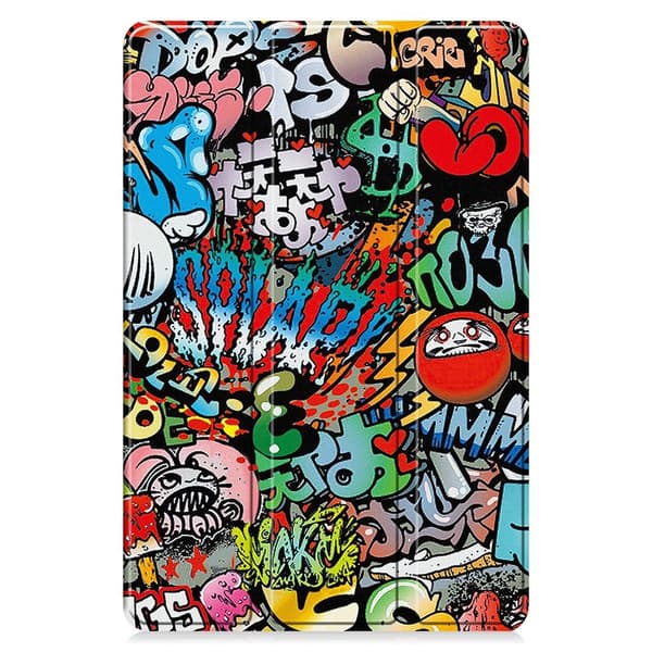 Til Lenovo Idea Tab Pro Gen 2 13" Deksel Tri fold Stativ Mønstertrykk - Graffiti Multicolor