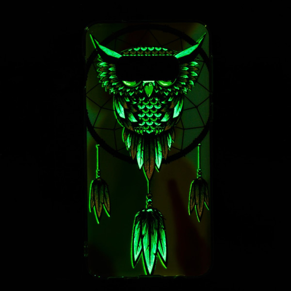 Luminous Glow Pattern Printing TPU Case for Samsung Galaxy S10e - Owl Dream Catcher Black