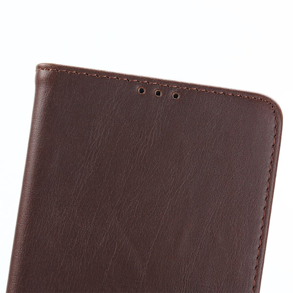 Retro Crazy Horse Skinnveske Stativ for Sony Xperia XA Ultra - Kaffe Dark brown