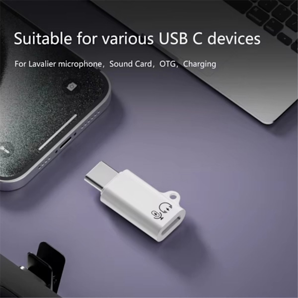 iPhone-sovittimelle naaras-USB-C-uros nopea lataustiedot White