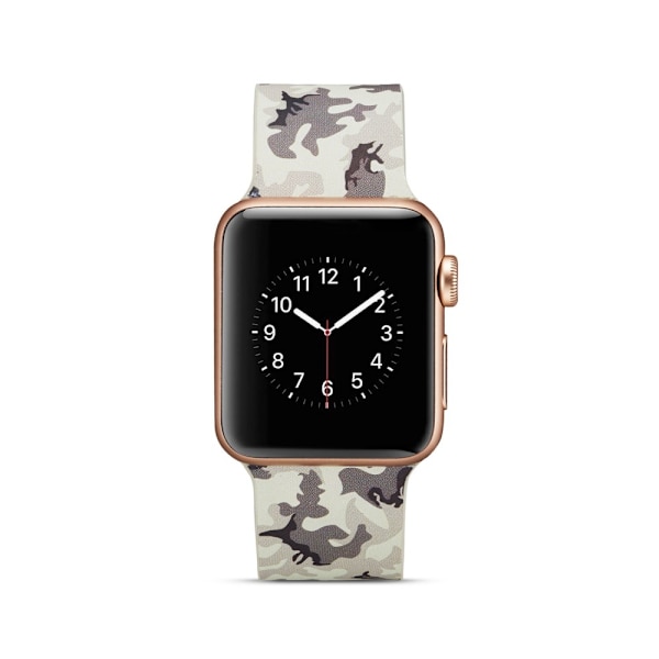 Silicone Watchband for Apple Watch 4 44mm, Series 3 / 2 / 1 42mm - Grey Camoufla Multicolor