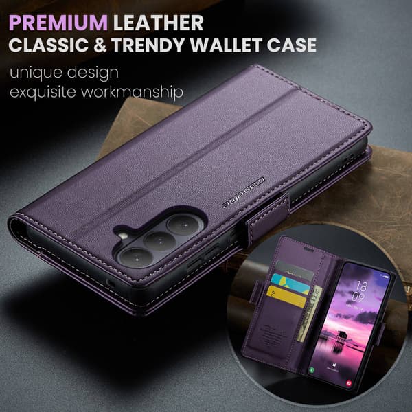 Til Samsung Galaxy A37 5G CASEME 023 Lommebokdeksel Purple
