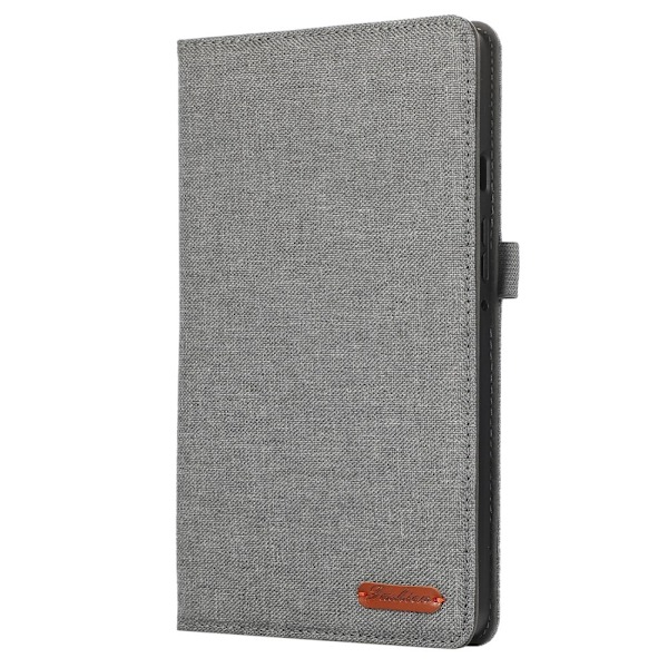Etui for Samsung Galaxy Tab A9+ med stofftekstur, folio og stativ Grey
