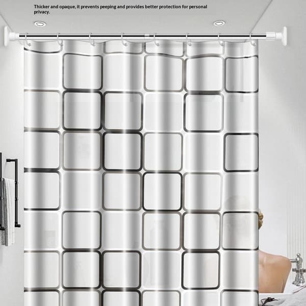 Duschdraperi 180 x 200 cm vattentätt mögelresistent badrumsdraperi – Ocean World Blå