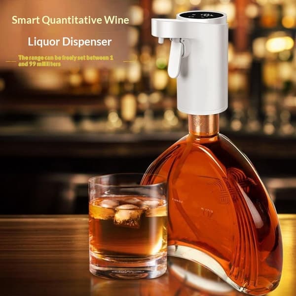 Smart vindispenser med touchskærm – elektrisk dispenser til rødvin og whisky – præcis dosering White