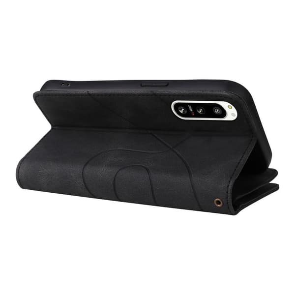 KT Multifunksjons Serie-5 For Sony Xperia 5 IV Telefonveske Black