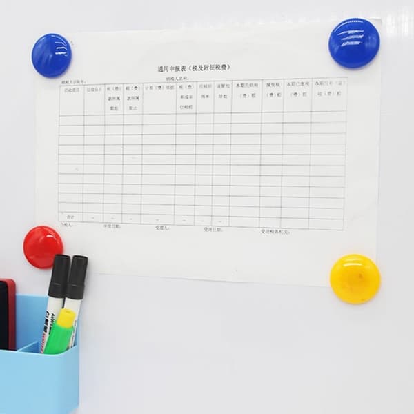 24 stk. 30 mm fargerike runde magneter whiteboard sterke magnetiske knapper Multicolor
