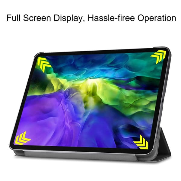 PU - læder Trifoldet Stand Smart Taske til iPad Pro 11" - Sort Black