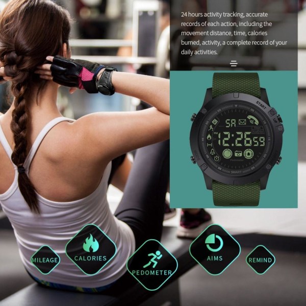 Smartklocka Activity Tracker Vattentät för Apple/Android - Svart Svart