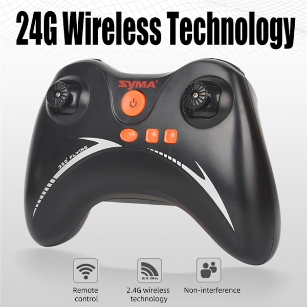 Radiostyret helikopter Smart Altitude Hold RC 2.4G Trådløs Legering 2 Batterier Black