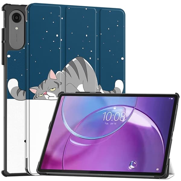 Til Lenovo Idea Tab Pro Gen 2 13" Cover Tri-fold Stander Mønsterprint - Cat Multicolor