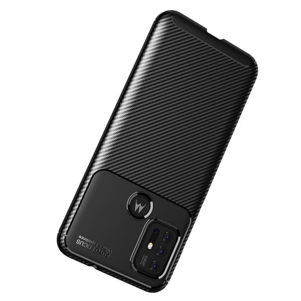 Motorola Moto G30 Karbonfiber Teksturcover - Sort Black