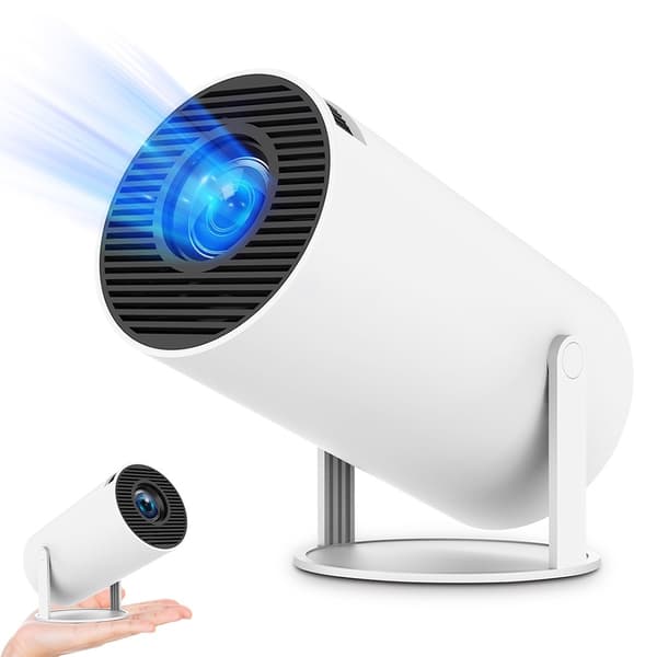 Pro Projektori: WiFi 6, Bluetooth, Android 11.0, 720p, kotiteatteri, 180 asteen kääntö White