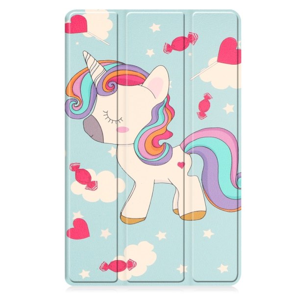 Til Lenovo Tab M9 Trifoldet Stativdæksel - Horse Multicolor