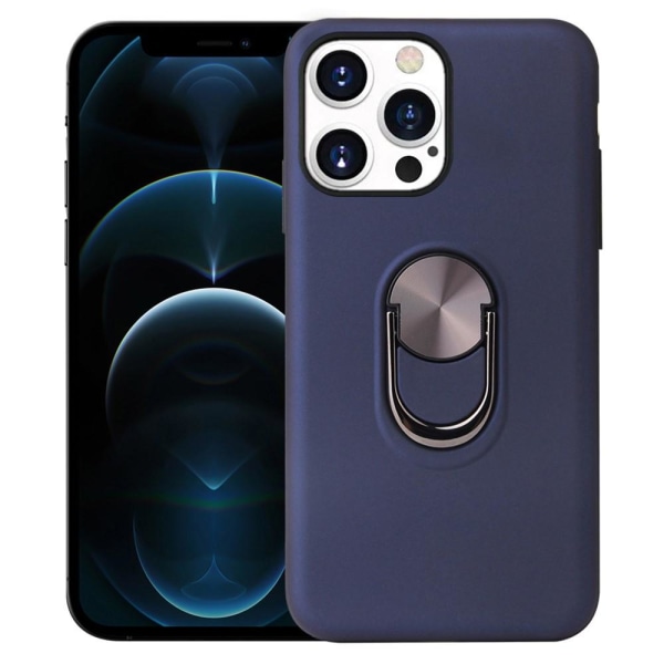 iPhone 13 Pro Finger Ring TPU Hybrid Cover Kickstand - Blå Blue
