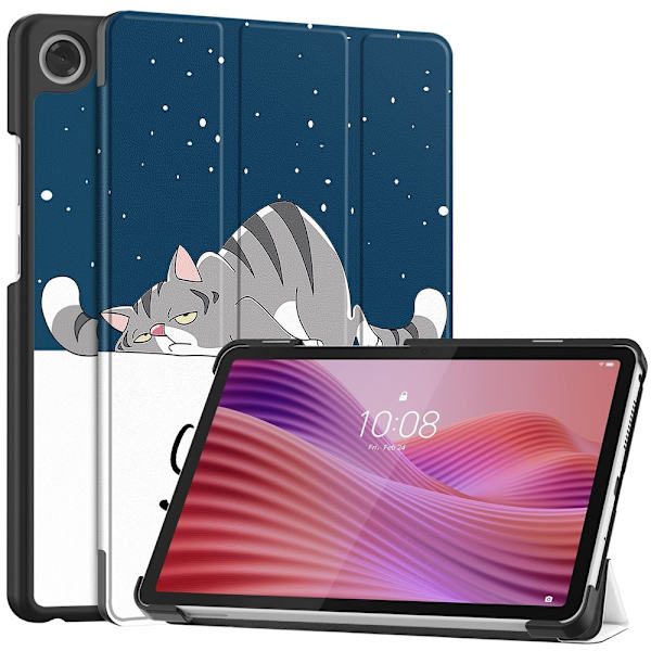 Tri-fold Veske til Lenovo Tab One - Cat Multicolor