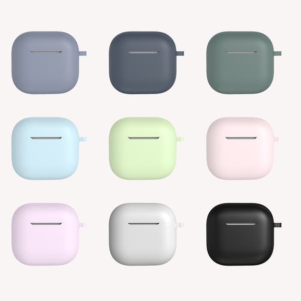 Til AirPods 4 5 stk Tilbehør Etui Opbevaringsboks Halsrem Hovedtelefonholder Nøglering - Grå Grey