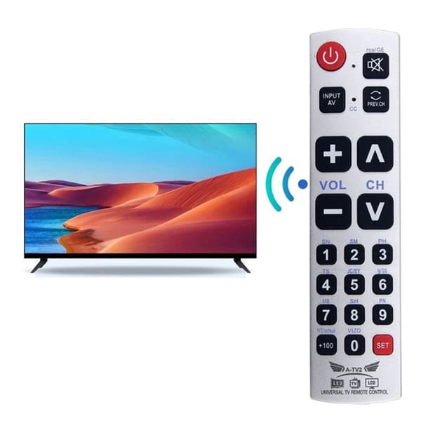 TV fjärrkontroll Ersättning Universal Philips / Panasonic / Samsung / LG / Sharp grå