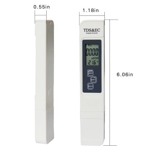 3 - i - 1 detektortest for vandkvalitet LCD TDS EC TEMP testpen Temperatur White