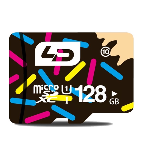 LD 128 GB højhastighedsklasse 10 Micro SD/TF-hukommelsesdatalagr Black
