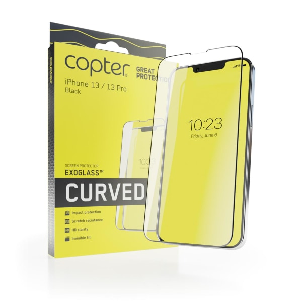 Copter Exoglass Buet Ramme iPhone 13/13 Pro - Sort Fuldlim Transparent