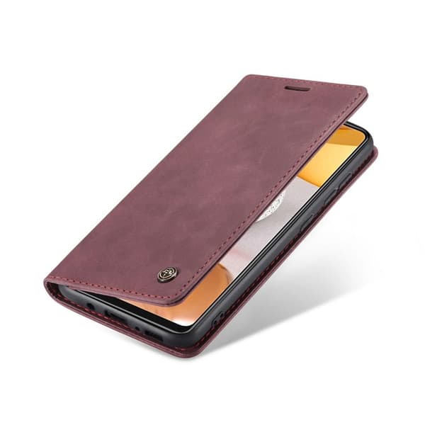 CASEME Retro tegnebog taske til Samsung Galaxy S21 Vinrød Wine red