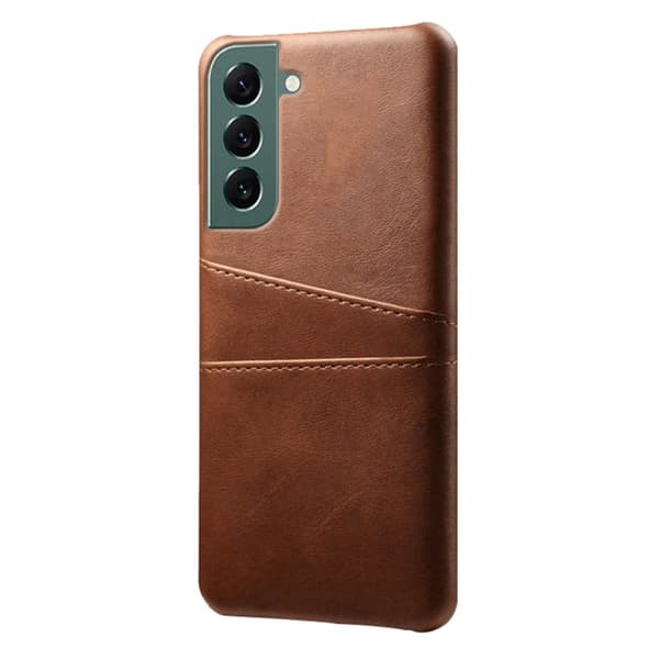 Til Samsung Galaxy S24 KSQ PU - læderbelagt skal hårdt etui Brown