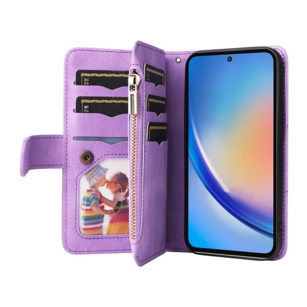 KT-monitoimisarja-5 Samsung Galaxy A35 -puhelinkotelolle Purple