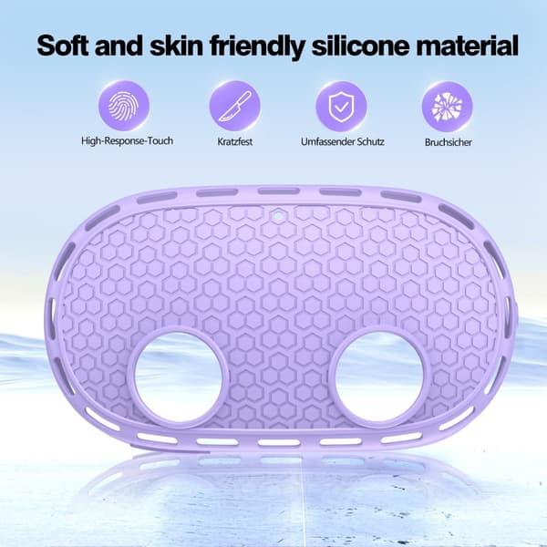 För Meta Quest 3S Skyddsfodral VR Headset Silikonskydd - Lila Lila