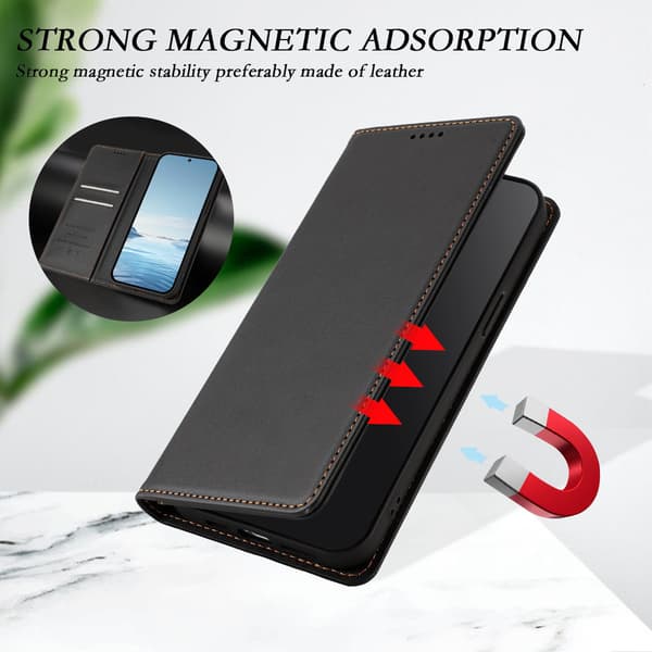 Til Samsung Galaxy S26 Magnetisk Lommebokdeksel Black