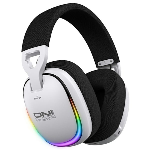ONIKUMA GT805 Gaming Headset 4 Moduser Trådløst/Kablet Over-Ear RGB - Hvit White