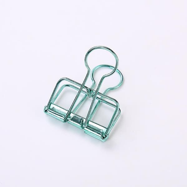 3 Pcs Hollow Metal Binder Clips Home Office Paper Holder Medium - Mixed Colours Gold