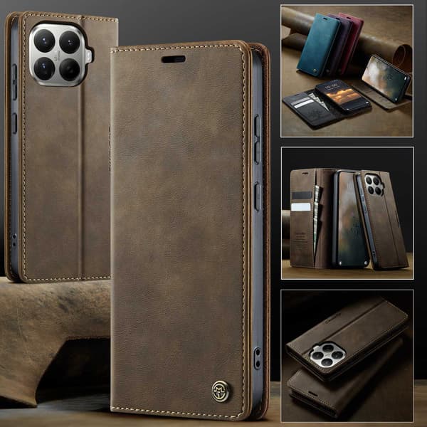 CASEME Til Xiaomi 17T Lommebokdeksel Brown