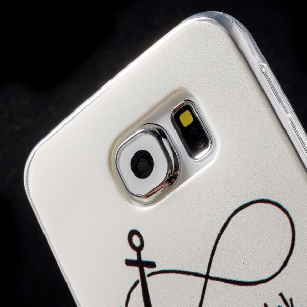 Samsung Galaxy S6 TPU-deksel Anchor and Quote Purple