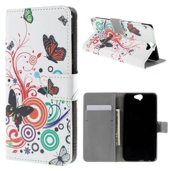 HTC One A9 Pung Etui Butterfly Circles Black