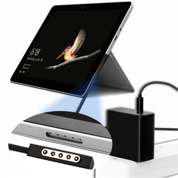 65 W: n pikalatauskaapeli Microsoft Surface RT Pro 1 2 Type-C: l Black