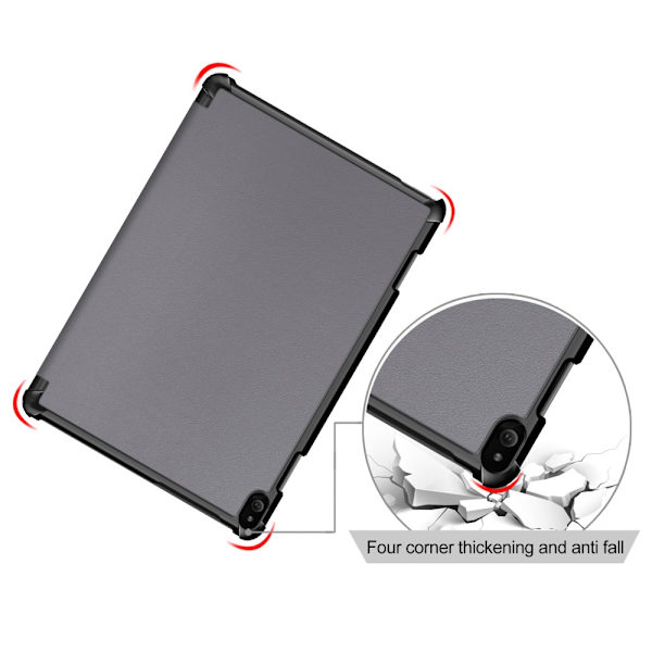 Tri - fold Fodral till Lenovo Tab P10 - Grå grå