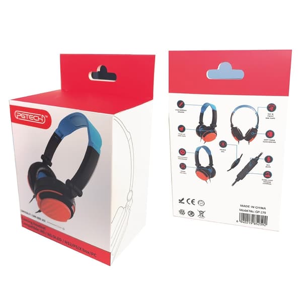 For PS5 Nintendo Switch OLED XBOX PC Gaming Headset Kablede Hodetelefoner med Mikrofon Black