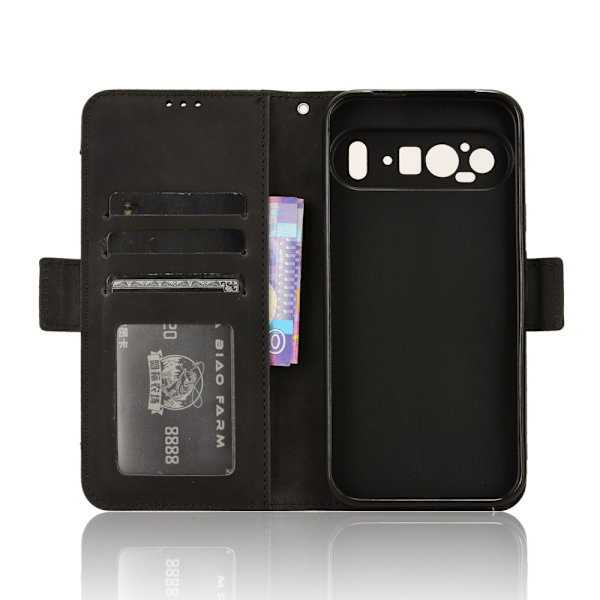 Wallet Stand Telefontaske til Pixel 9 Pro XL Black