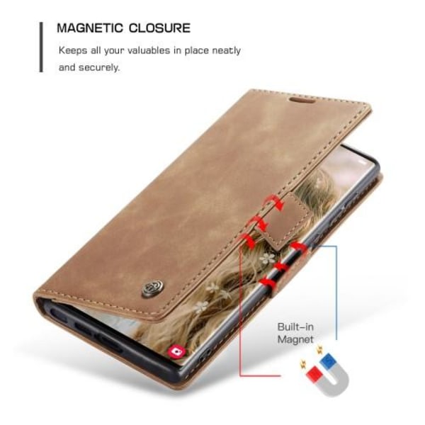 CASEME Retro Pung Taske til Samsung Galaxy S23 Ultra - Brun Brown