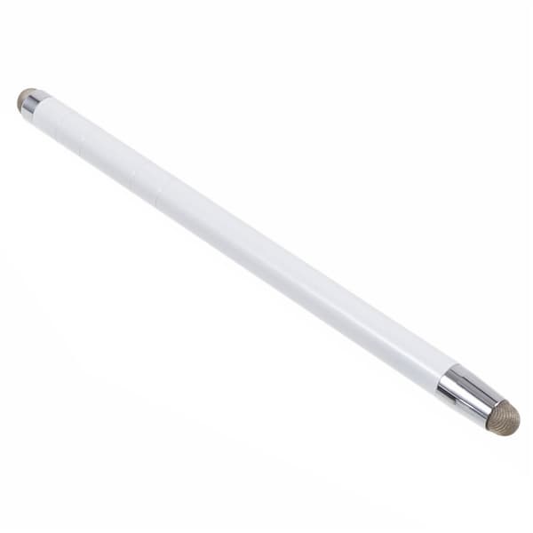 Stylus touchpenna Dubbla spetsar infällbar passiv styluspenna skrivning teckning Vit